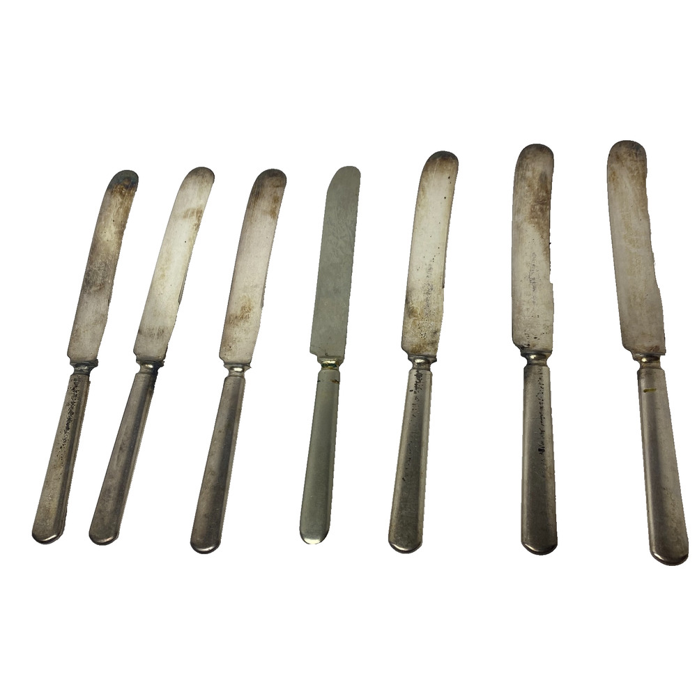 Antique Holmes & Edwards Lot of 6 Knives Silverplate 1 WM Rogers & Son